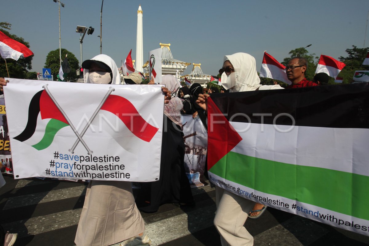 Aksi Bela Palestina ANTARA Foto