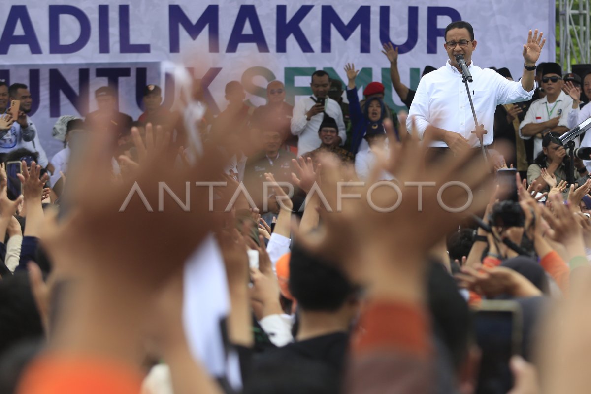 Kampanye Akbar Anies Baswedan Di Bantul ANTARA Foto