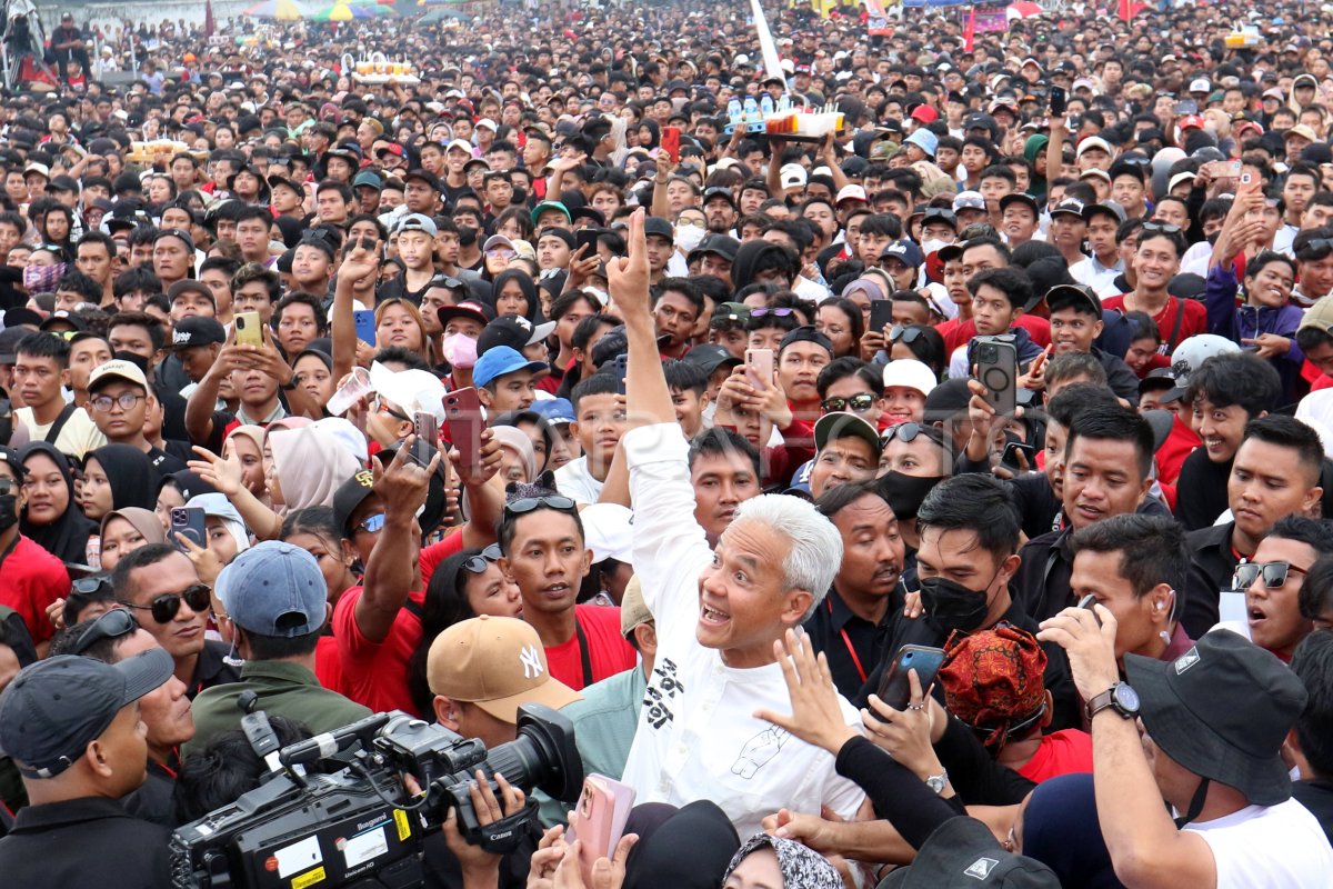 Kampanye Ganjar Mahfud Di Banyuwangi ANTARA Foto