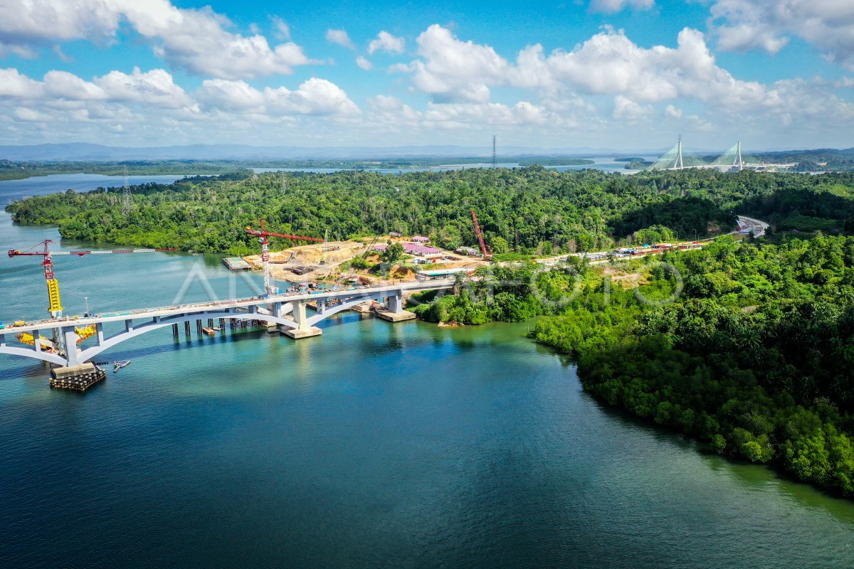 Jembatan Duplikasi Pulau Balang Bentang Pendek ANTARA Foto