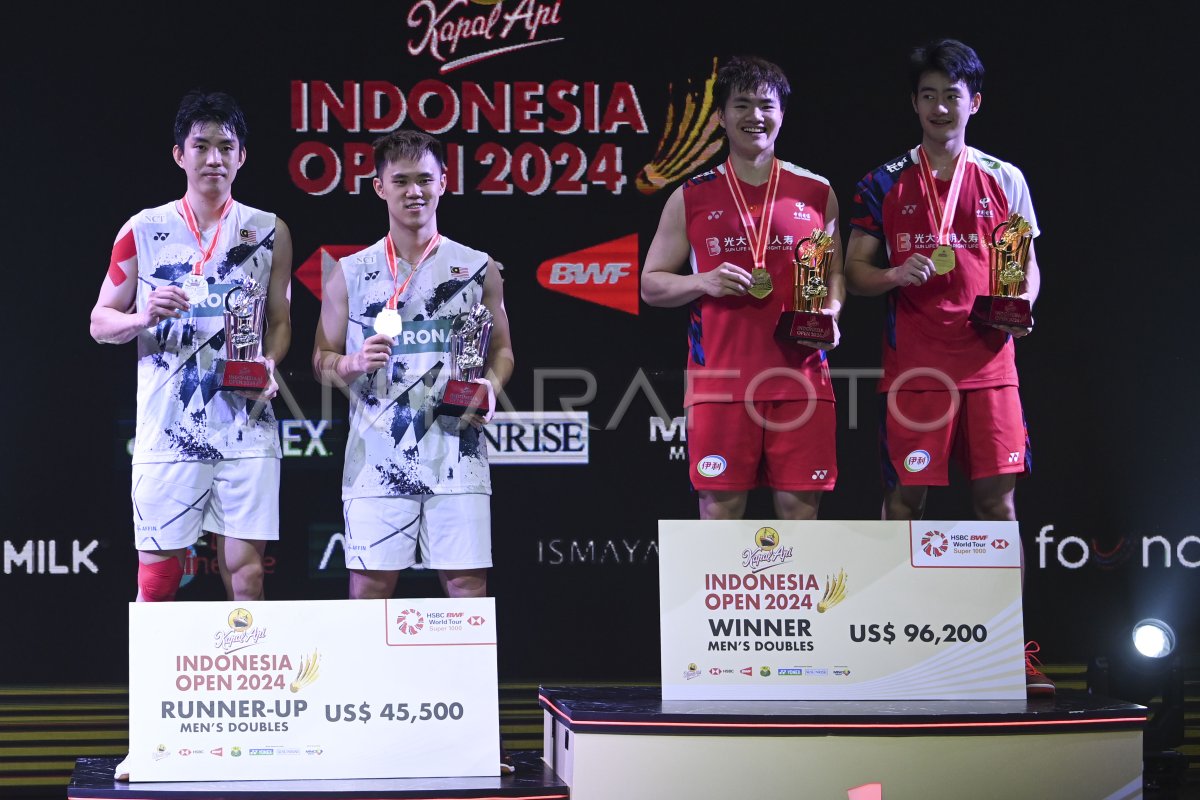 Ganda Putra China Juara Indonesia Open 2024 ANTARA Foto