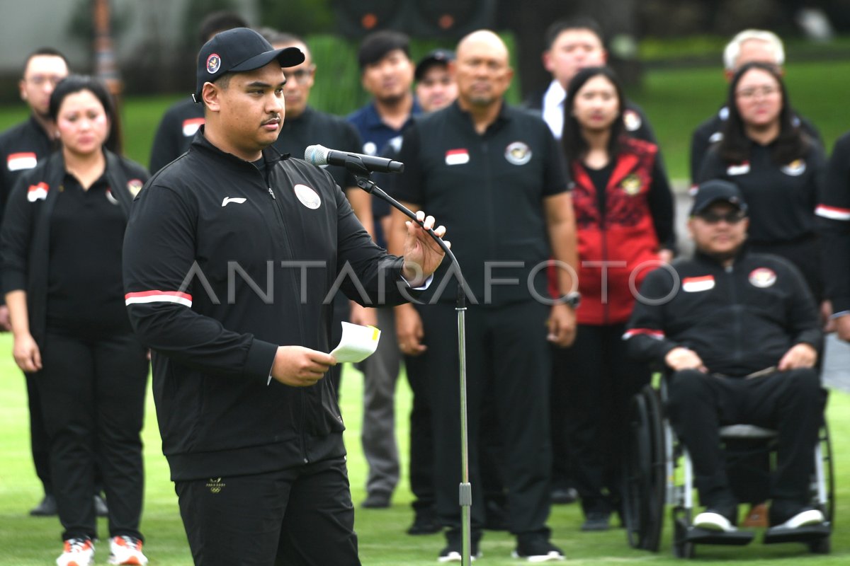 Pelepasan Kontingen Indonesia Untuk Olimpiade Paris ANTARA Foto