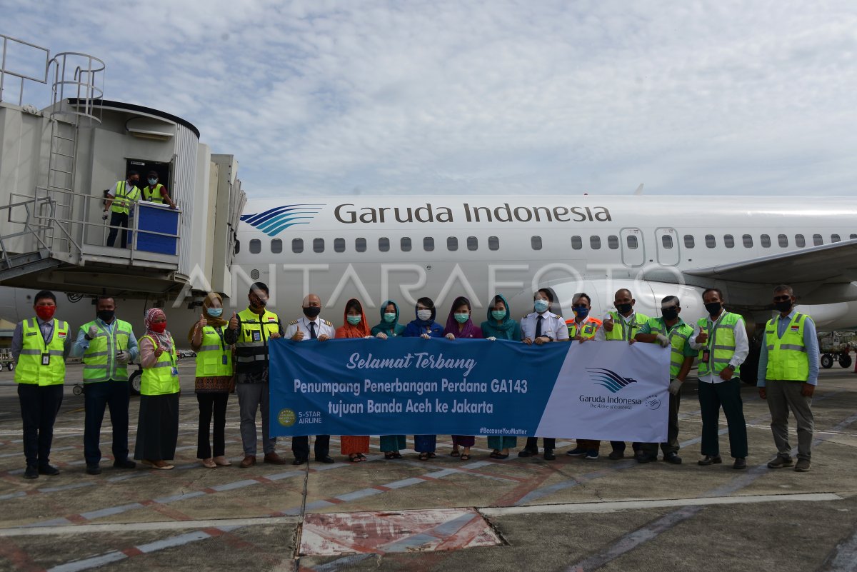 GARUDA TAMBAH FREKUENSI PENERBANGAN JAKARTA BANDA ACEH ANTARA Foto