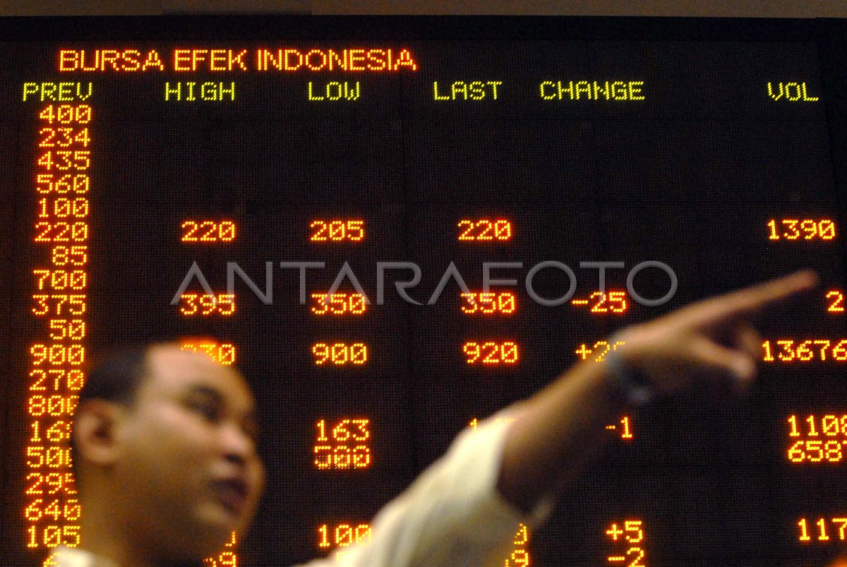 BURSA EFEK INDONESIA Indeks Harga Saham Gabungan IHSG ANTARA Foto