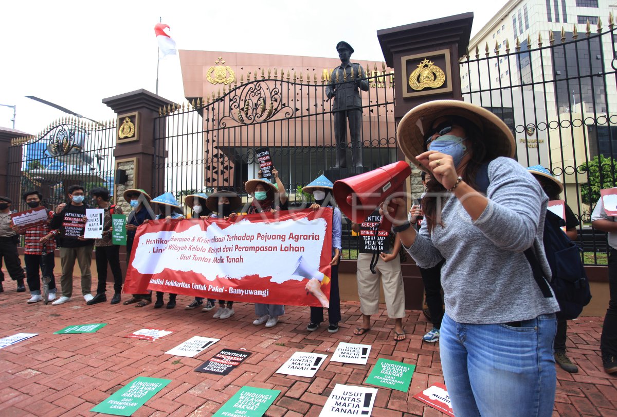 Aksi Tolak Kekerasan Aktivis Agraria Antara Foto