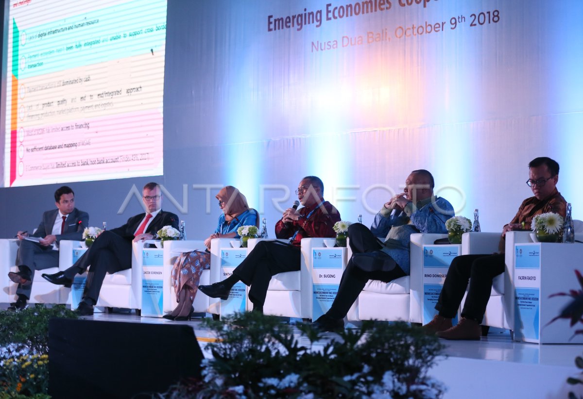 Imf Wbg Diskusi Panel Indonesia Eximbank Antara Foto