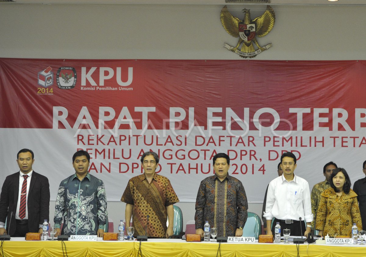 PENETAPAN DPT PEMILU 2014 ANTARA Foto