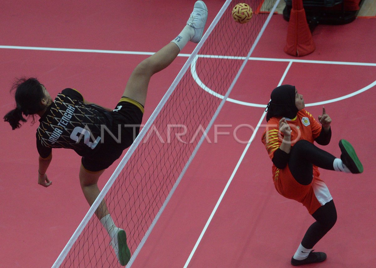 Semifinal Sepak Takraw Beregu Putri Pon Papua Antara Foto