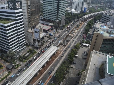 Pembangunan Infrastruktur Transportasi Jakarta Antara Foto