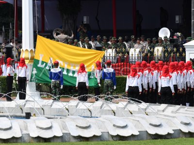 Latihan Upacara Jelang Hut Ke Kemerdekaan Ri Antara Foto