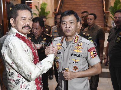 PERTEMUAN KAPOLRI JAKSA AGUNG ANTARA Foto