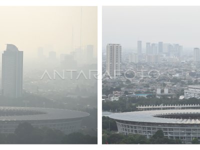 TINGKAT POLUSI UDARA JAKARTA SEDANG ANTARA Foto