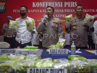 POLDA KEPRI GAGALKAN PENYELUDUPAN 26 6 KG SABU ANTARA Foto