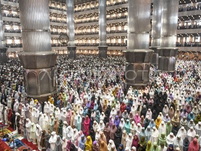 Shalat Idul Fitri Masjid Istiqlal Antara Foto