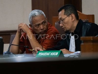 Sidang Lanjutan Kasus Dugaan Korupsi Pembangunan Gedung IPDN ANTARA Foto