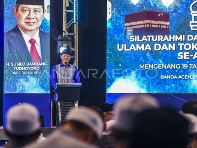 Prabowo Dan SBY Peringati 19 Tahun Tsunami Aceh Di Banda Aceh ANTARA Foto