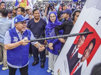 Prabowo Hadiri Kampanye Akbar Di Bandung ANTARA Foto