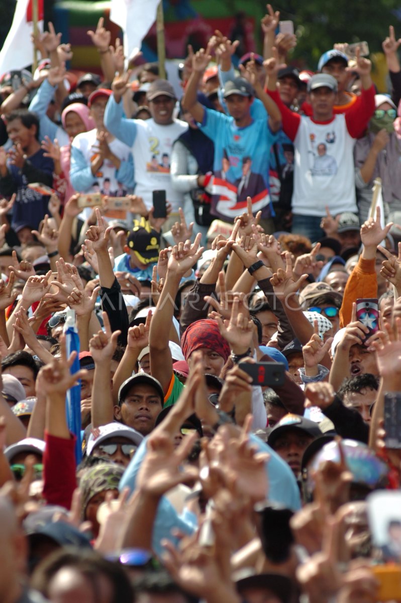 Pendukung Kampanye Terbuka Prabowo Antara Foto