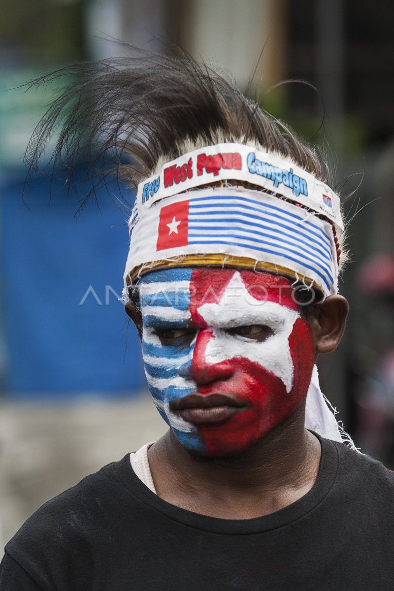 Aksi Aliansi Mahasiswa Papua Antara Foto