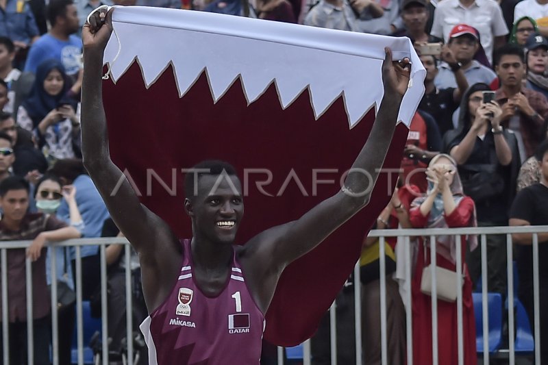 Perebutan Medali Emas Voli Pantai Putra Indonesia Vs Qatar Antara Foto