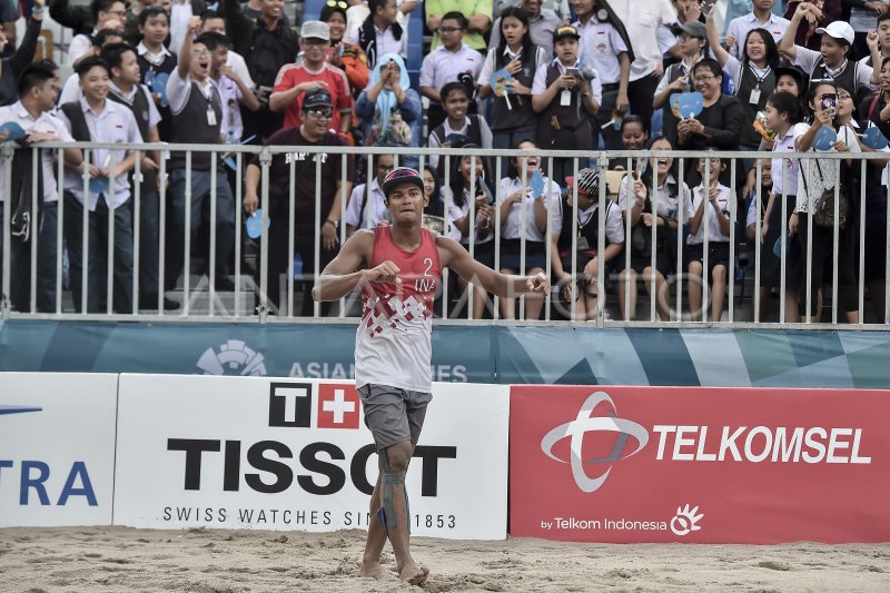 Perebutan Medali Perunggu Voli Pantai Putra Indonesia Vs Cina Antara Foto