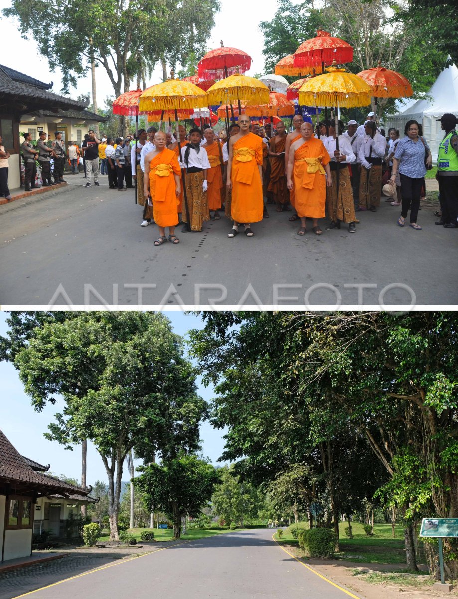 PERAYAAN WAISAK DI BOROBUDUR DITIADAKAN ANTARA Foto