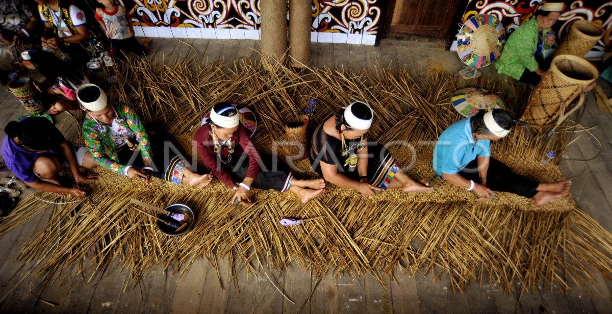 ANYAMAN SUKU DAYAK | ANTARA Foto