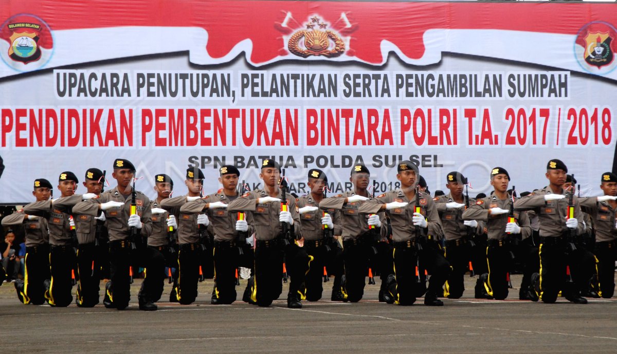 PENDIDIKAN PEMBENTUKAN BINTARA POLRI | ANTARA Foto