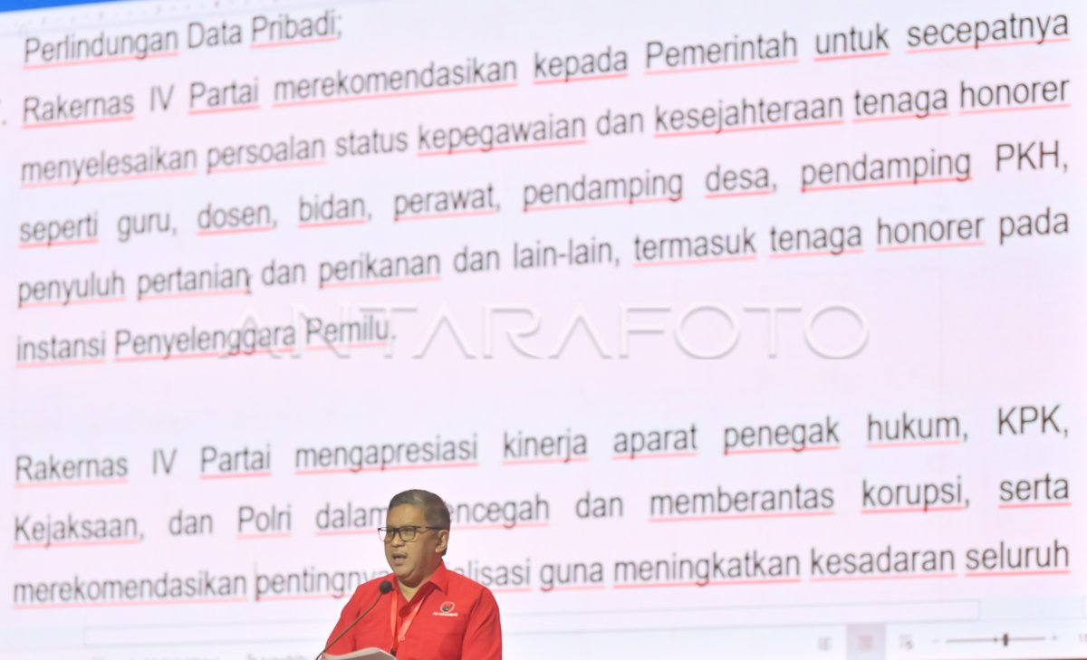 Penutupan rakernas PDI Perjuangan