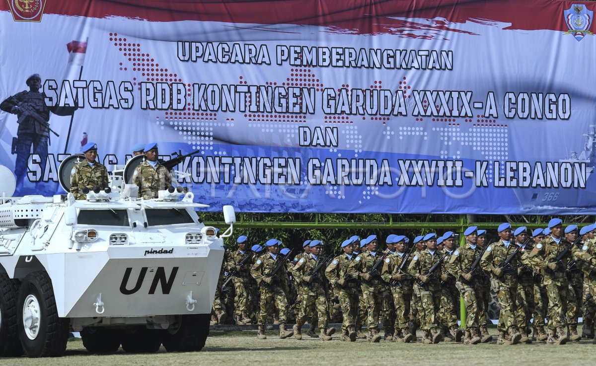 PELEPASAN PASUKAN KONTINGEN GARUDA | ANTARA Foto