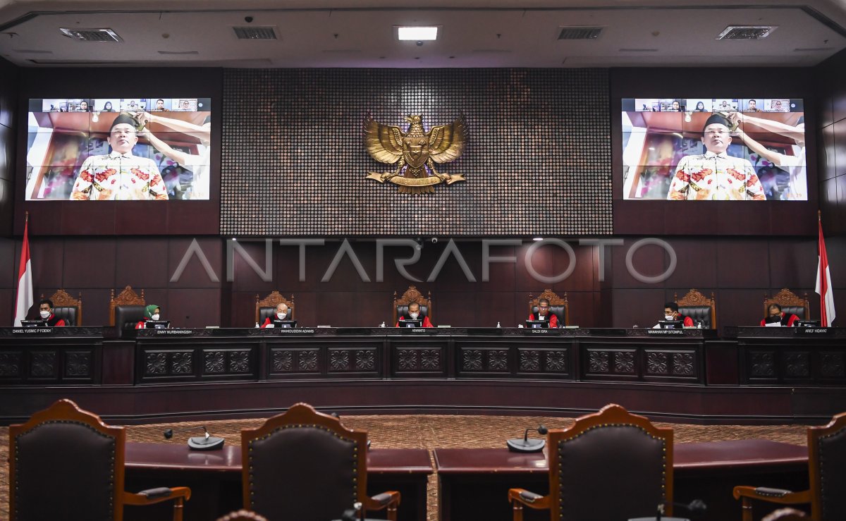 SIDANG UJI MATERIIL UU PEMILU | ANTARA Foto