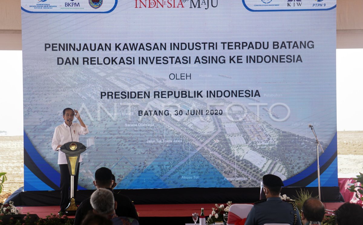 PRESIDEN TINJAU KAWASAN INDUSTRI TERPADU BATANG | ANTARA Foto