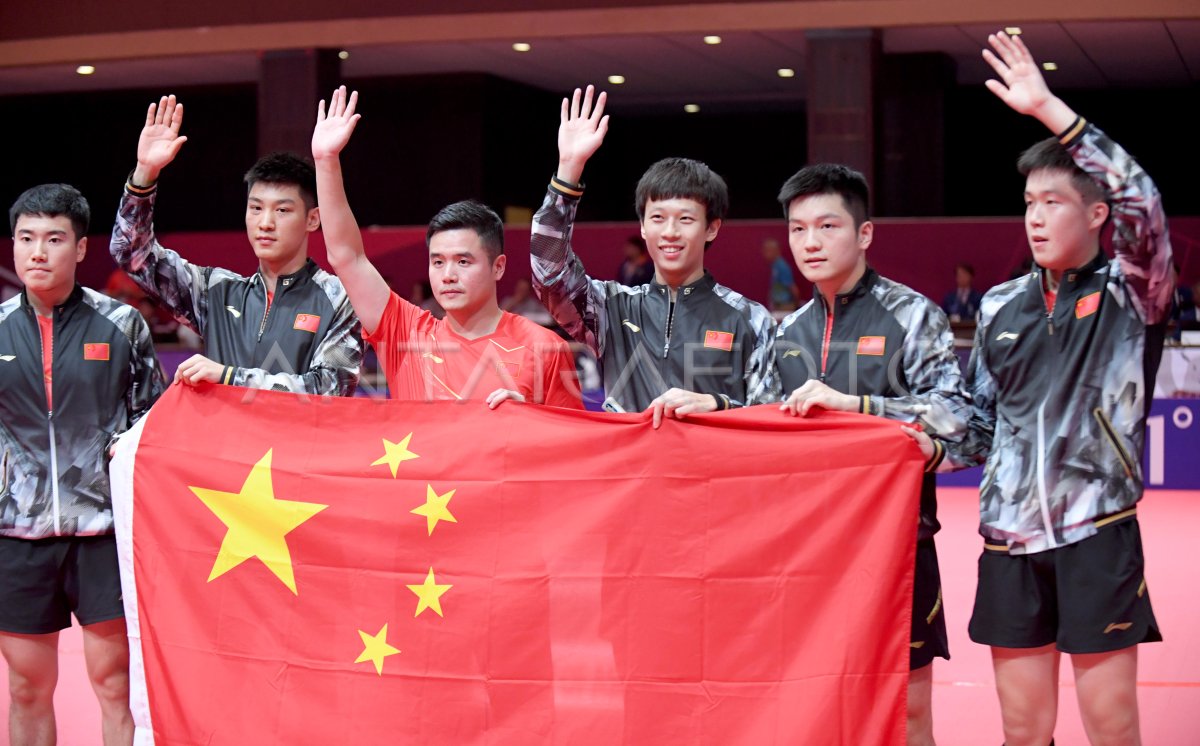 Tenis Meja Beregu Putra Final Cina Vs Korea Selatan Antara Foto