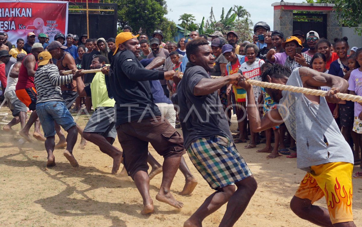 Lomba Tarik Tambang Di Papua Barat Daya Antara Foto