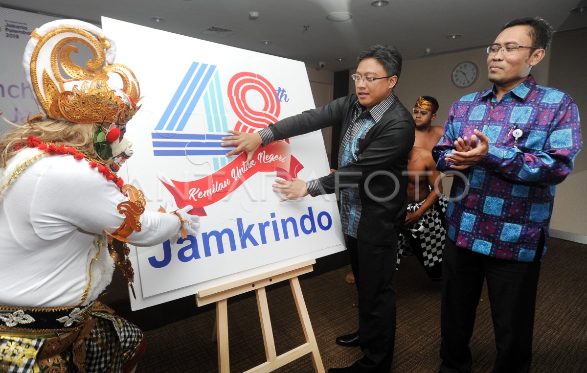 LOGO HUT JAMKRINDO | ANTARA Foto