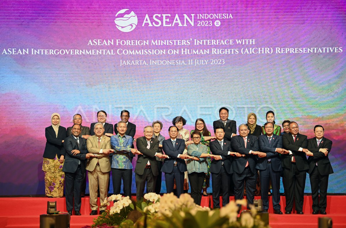 Pertemuan Menlu ASEAN Dengan AICHR | ANTARA Foto