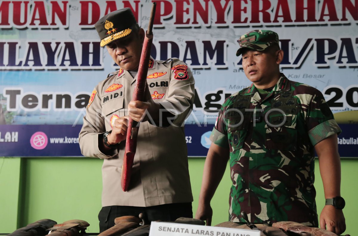 Pemusnahan Senjata Organik Dan Rakitan Di Maluku Utara | ANTARA Foto