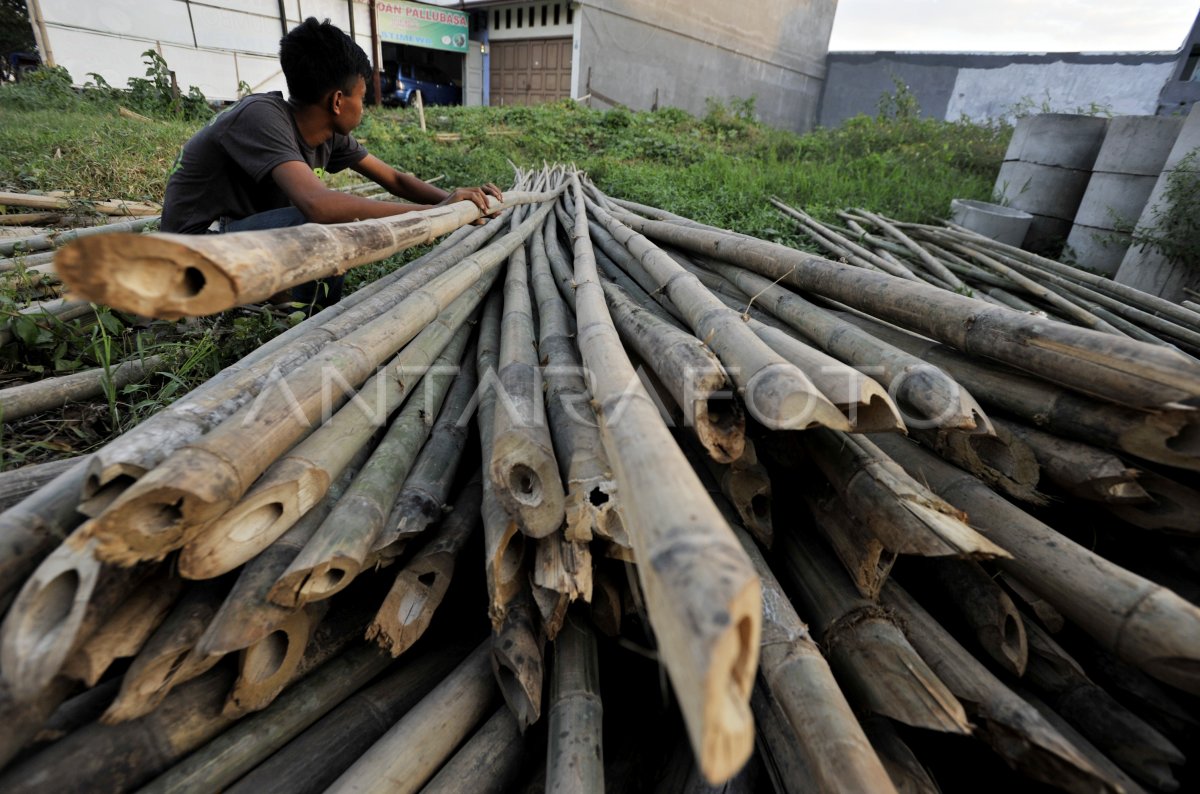 Bambu Tiang Bendera Antara Foto 8187