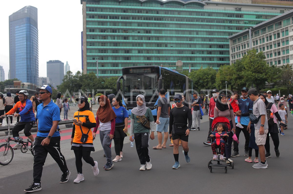 Hari Bebas Kendaraan Bermotor Usai Pemilu 2024 | ANTARA Foto