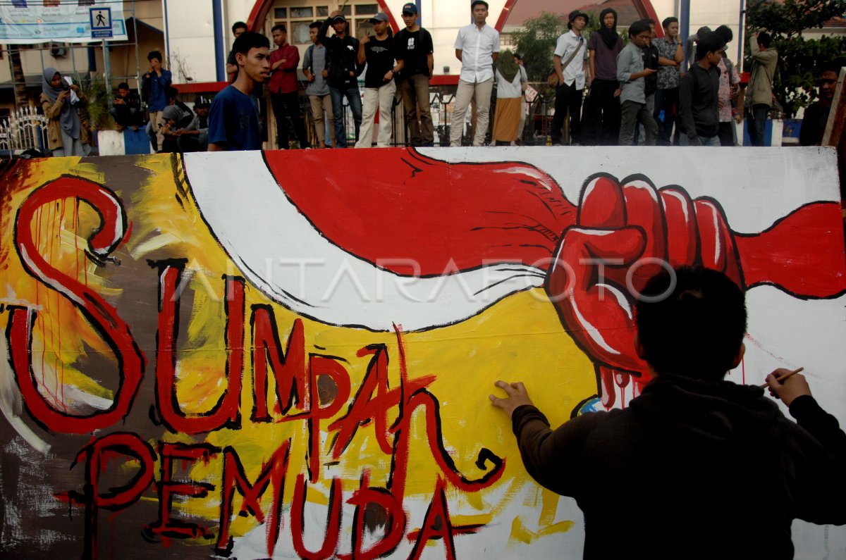 MURAL HARI SUMPAH PEMUDA | ANTARA Foto