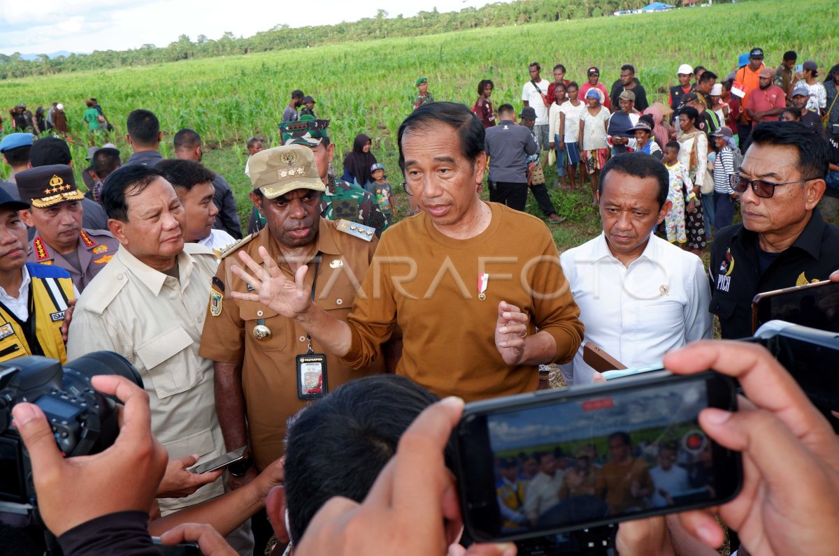 JOKOWI TINJAU LUMBUNG PANGAN DI PAPUA | ANTARA Foto