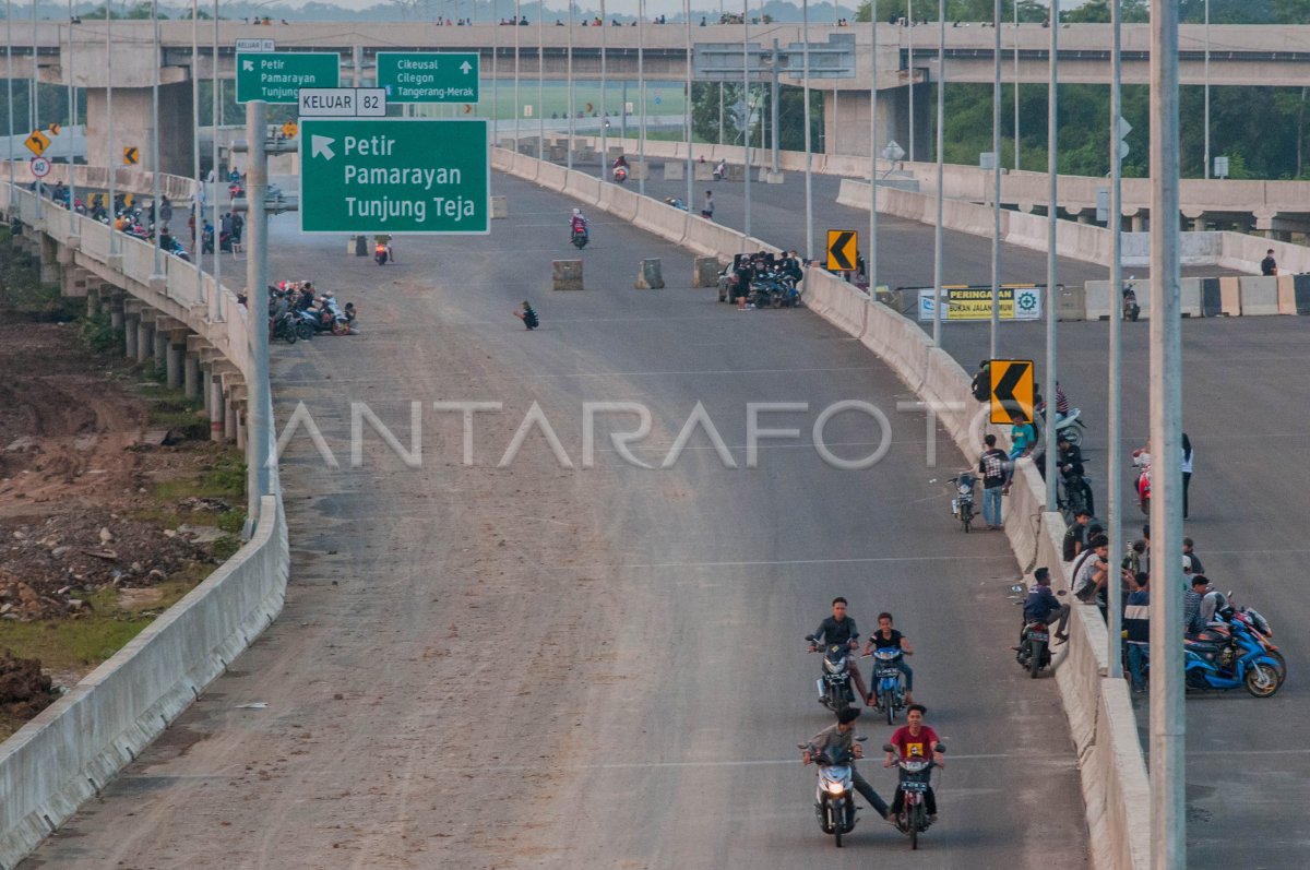 PERKEMBANGAN PEMBANGUNAN TOL SERANG-PANIMBANG | ANTARA Foto