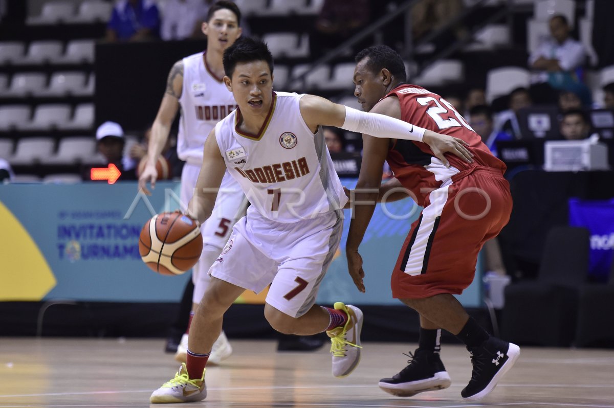 BASKET INDONESIA LAWAN TIMOR LESTE | ANTARA Foto