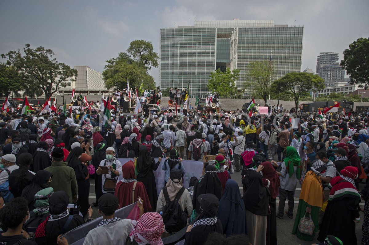 AKSI SOLIDARITAS UNTUK PALESTINA DI JAKARTTA | ANTARA Foto