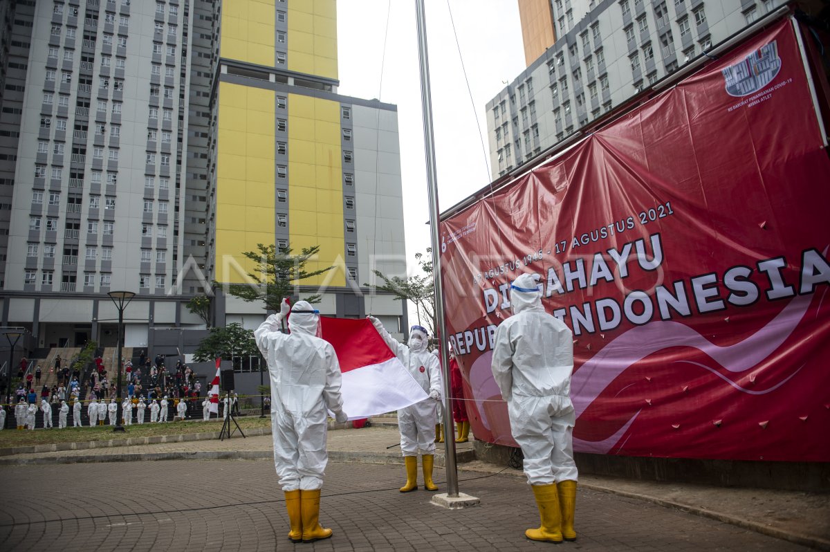 Upacara Peringatan Hut Ke 76 Ri Di Rsdc Wisma Atlet Antara Foto 3700