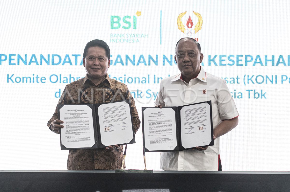 Nota Kesepahaman BSI Dengan KONI Dan PSSI | ANTARA Foto