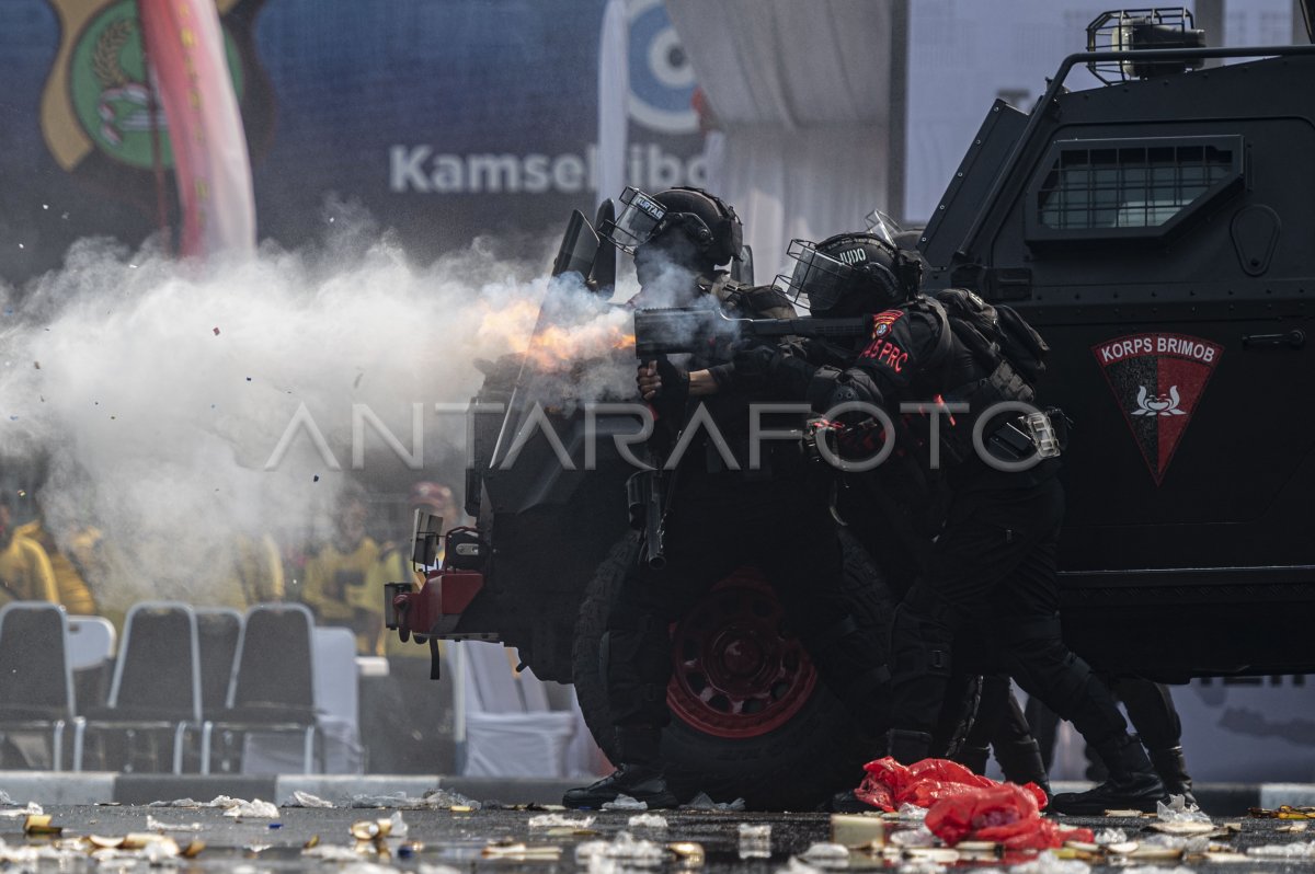 Simulasi Pengamanan Pemilu Di Jakarta | ANTARA Foto