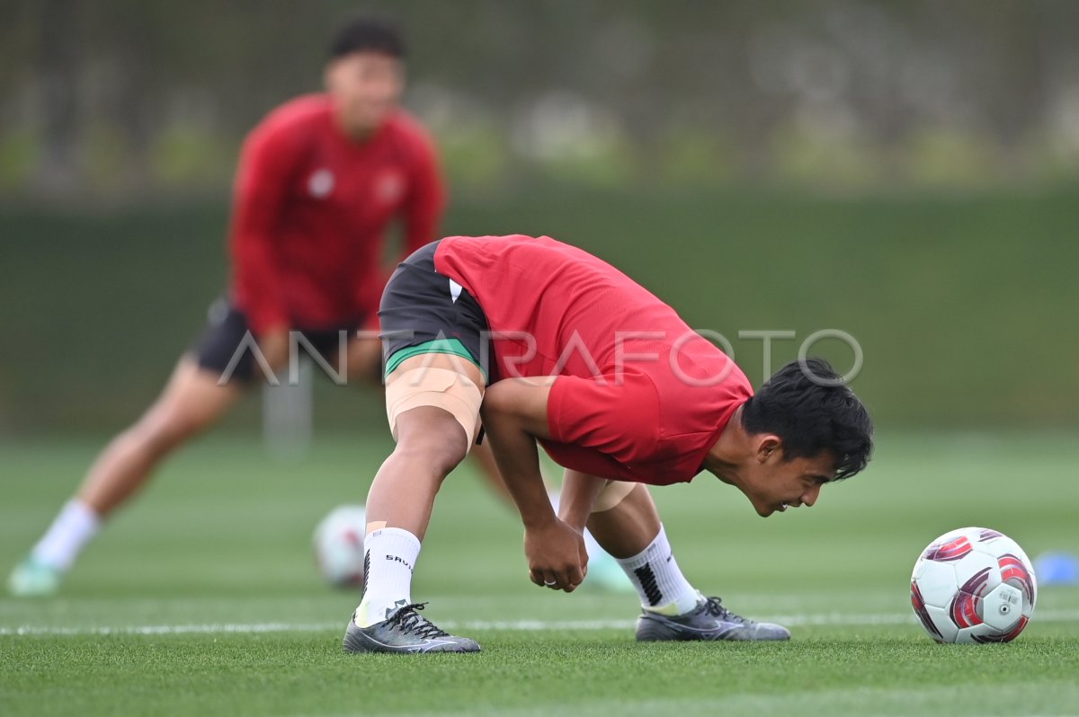 Latihan Timnas Indonesia Jelang Lawan Australia | ANTARA Foto