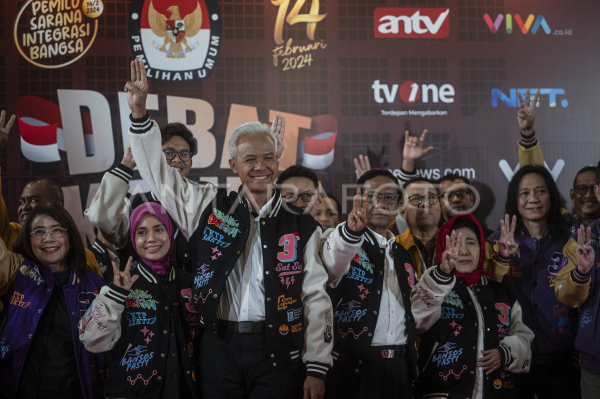 Keterangan Pers Ganjar Mahfud Usai Debat Pilpres Antara Foto