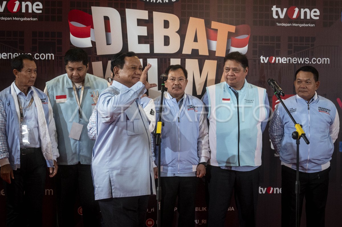 Keterangan Pers Prabowo-Gibran Usai Debat Pilpres 2024 | ANTARA Foto